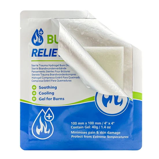 BurnCare palovammasidos 10 x 10 cm, hydrogeeli teepuuöljyllä