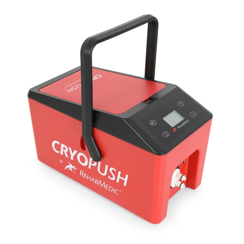 CryoPush kompressio- ja kylmäjärjestelmä, aktiivinen kryoterapialaite